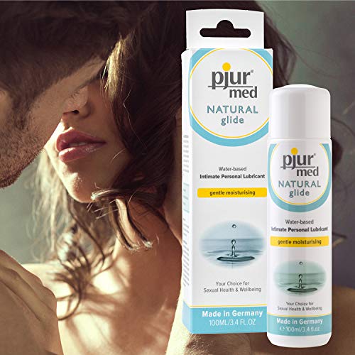 pjur med NATURAL glide - Lubricante sanitario acuoso - con glicerina vegetal - protección para piel sensible (100ml)