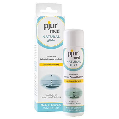 pjur med NATURAL glide - Lubricante sanitario acuoso - con glicerina vegetal - protección para piel sensible (100ml)