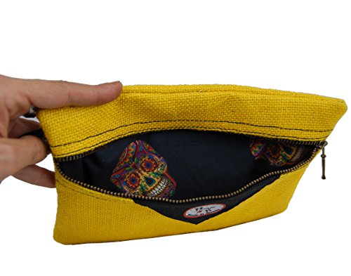 Plan B, Cartera de Mano, Clutch Taxi, 23 X 17 X 2 cm, 2 Compartimentos, Amarillo