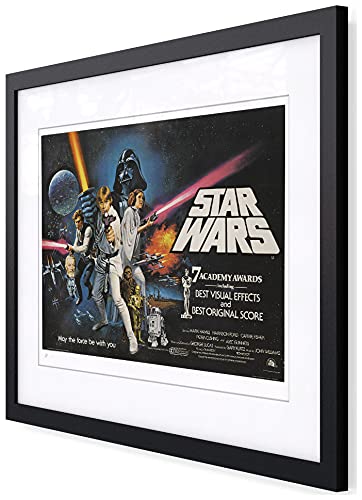 Póster de Star Wars 1977 con texto en inglés "Oscar" y película de acción de cine de acción A4 +