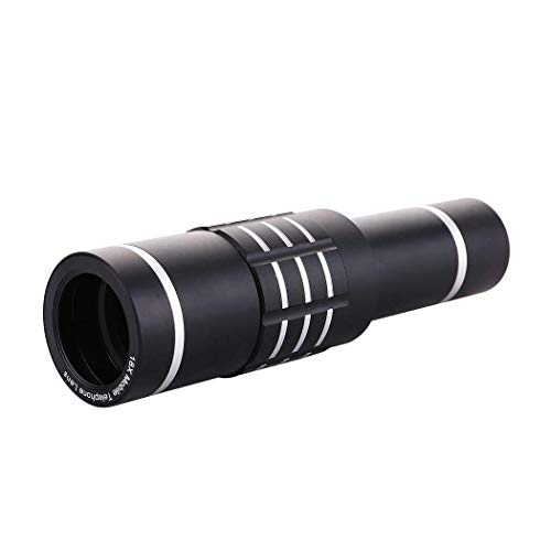 Práctico Telescopio Monocular, Telescopio Allmetal para Teléfonos Móviles Universal 18X de Alta Definición, Telescopio Monocular con Zoom, Perfecto para la Observación de Aves, Conciertos de Senderis