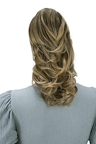 PRETTYSHOP 30cm Postizo Trenza Coleta Extensión De Cabello Voluminoso Ondulado Mezcla De Rubio Castaño H125