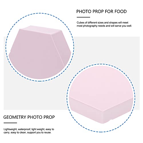 PRETYZOOM 4 Piezas de Accesorios de Fondo de Fotografía Forma de Espuma Dura para Lápiz Labial Joyería Herramienta de Maquillaje Cosmético Comida Cubo Geométrico Foto Accesorios Decoración