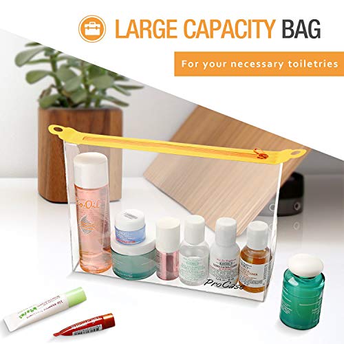 ProCase 2 uds. Neceser Transparente de Viaje TSA Aprobado, Bolso Práctico con Cremallera de Cuarto de Galón para Aeropuerto, Bolsa Transparente de Mano para Líquido Crema Cosmético Aseo