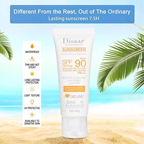 Protector solar invisible SPF 50, protección solar hidratante loción bloqueadora solar blanqueadora cuidado de la piel para todo tipo de pieles