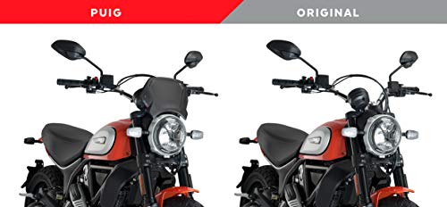 Puig Placa Frontal Aluminio 9799N para Ducati Scrambler Icon/Classic/Full Throttle 15'-19', Ducati Scrambler Urban Enduro 15'-16'.