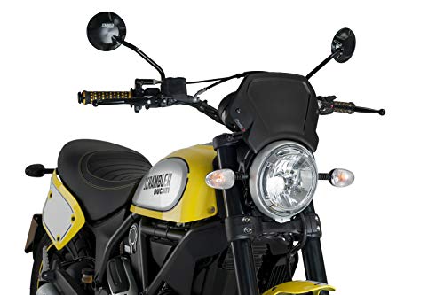 Puig Placa Frontal Aluminio 9799N para Ducati Scrambler Icon/Classic/Full Throttle 15'-19', Ducati Scrambler Urban Enduro 15'-16'.