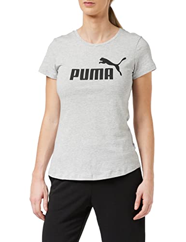 PUMA ESS Logo tee T-Shirt, Mujer, Light Gray Heather, XL