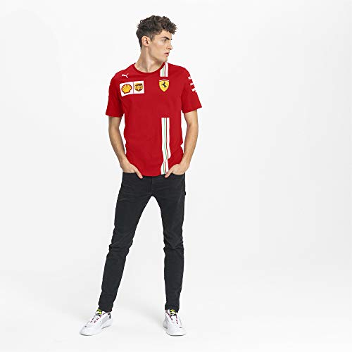 PUMA Ferrari Herren Team T-Shirt Camiseta, Rosso Corsa, M para Hombre