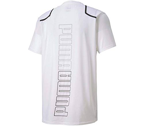 Puma Power BND M TR tee Camiseta de Manga Corta, Hombre, Blanco White