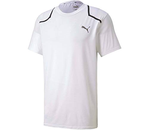 Puma Power BND M TR tee Camiseta de Manga Corta, Hombre, Blanco White