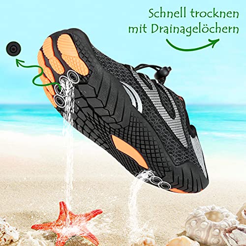 Qimaoo Zapatos de Agua para Buceo Snorkel Surf Piscina Playa Vela Mar Acuáticos Cycling Deportes Yoga Aqua Calzado para Hombre Mujer