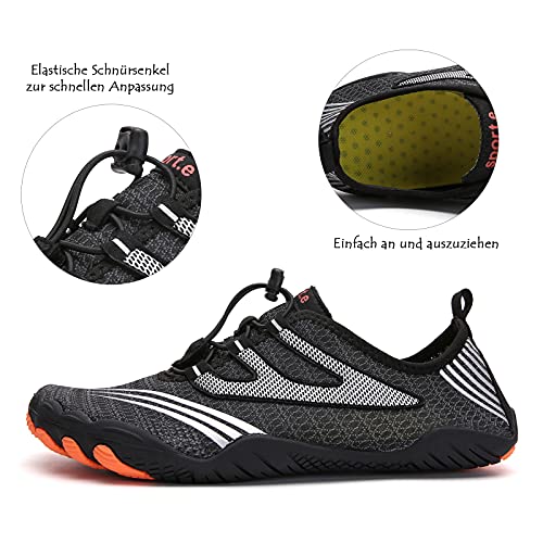 Qimaoo Zapatos de Agua para Buceo Snorkel Surf Piscina Playa Vela Mar Acuáticos Cycling Deportes Yoga Aqua Calzado para Hombre Mujer