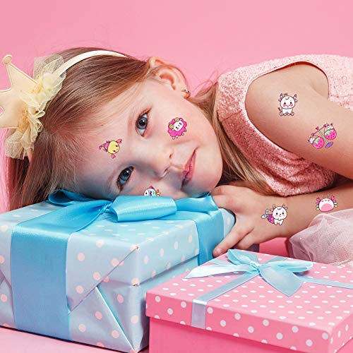 Qpout Tatuajes Temporales Para Niños Adultos Mujeres (60 Hojas) 800 Pcs Lindos Tatuajes Falsos Impermeables Pegatinas De Cara Arte Brazo Tatuajes De Manga Colorido Animal Fruta Vegetal