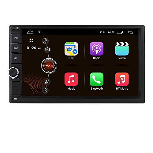 Radio Universal Android 10 Navegación 7 Pulgadas 2 DIN Estéreo Soporte WiFi Bluetooth Mirror Link RDS Control del Volante Dab + Coche Cámara de visión Trasera TPMS TV en Entrada DVR