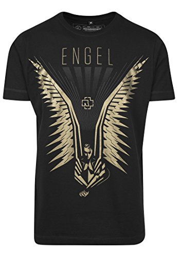 Rammstein Camiseta para Hombre alas, Hombre, Camiseta, RS002, Negro, Medium