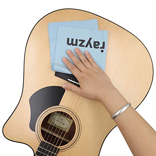 Rayzm Paño de pulido para tabla de acordes de guitarra, Paño limpio de guitarra de microfibra simple, 6 púas de celuloide para guitarra, abridor de botellas de cerveza