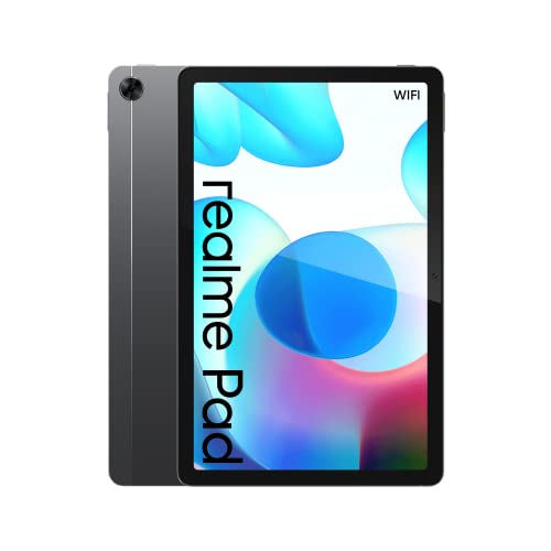 realme Pad, WIFI Tablet, 2K Display 10,4"WUXGA+, Quad Speakers Dolby, MTK Helio G80, Batería de 7100mAh, Quick Charge 18W, Cuerpo Metálico, 6.9mm Ultra-Slim Design, Android11, 4GB+64GB(up to 1TB),Grey