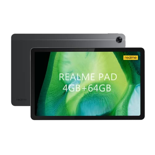 realme Pad WiFi Tablet de 10,4" 2K Display, Tablet 64GB, Altavoces Cuádruples Dolby con Micrófonos, Helio G80, Batería de 7100mAh, Quick Charge 18W, Cuerpo de Metal 6.9mm, Android11