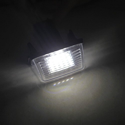 REFURBISHHOUSE 2pcs SMD LED Placa Matricula Coche Lampara for 206 207 306 307 406 407 para C3