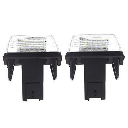 REFURBISHHOUSE 2pcs SMD LED Placa Matricula Coche Lampara for 206 207 306 307 406 407 para C3