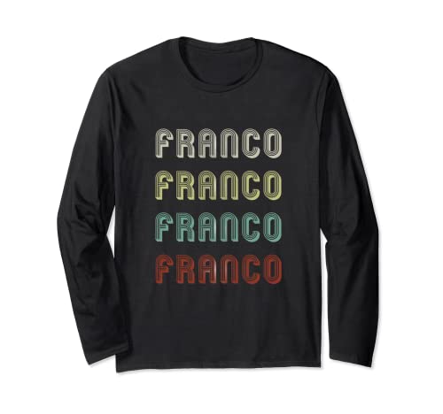 Regalo para Franco Hombres Nombre Retro Vintage Divertido Manga Larga