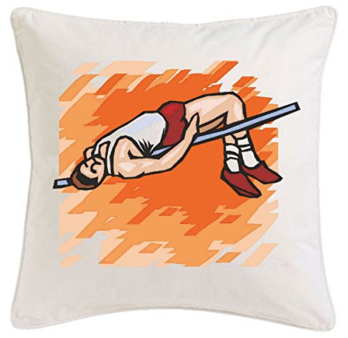 Reifen-Markt Funda de la Almohada 40x40cm Salto con pértiga Mega Deporte Hobby Leisure Club Microfibra Regalo Ideal y la decoración de Buen Gusto para Cada salón o el Dormitorio