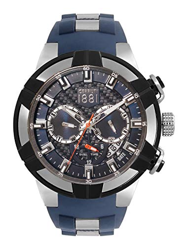 Reloj Cerruti 1881 de silicona para hombre, color azul