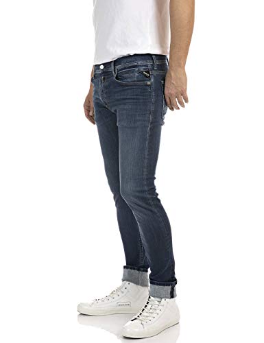 Replay Anbass Jeans Azul ( 7 Azul Oscuro ) , 33/34 para Hombre