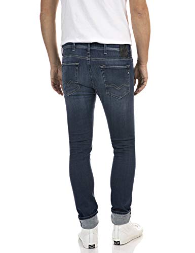 Replay Anbass Jeans Azul ( 7 Azul Oscuro ) , 33/34 para Hombre