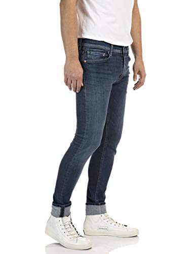 Replay Anbass Jeans Azul ( 7 Azul Oscuro ) , 33/34 para Hombre