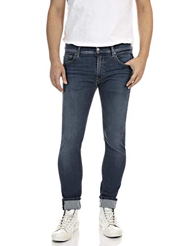 Replay Anbass Jeans Azul ( 7 Azul Oscuro ) , 33/34 para Hombre