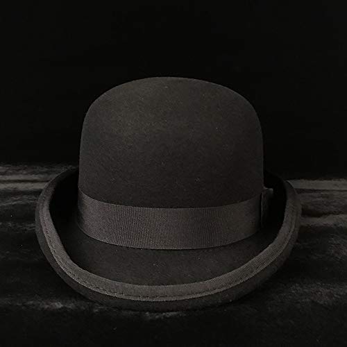 Retro, elegante, moda, clásico bombín 100% Lana del hongo for hombres de las mujeres de la bóveda del sombrero de Fedora de Cosplay Topper del sombrero de copa del sombrero el Billycock hecho a mano e