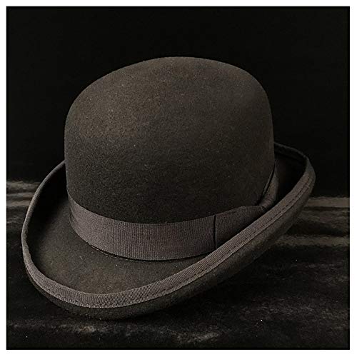 Retro, elegante, moda, clásico bombín 100% Lana del hongo for hombres de las mujeres de la bóveda del sombrero de Fedora de Cosplay Topper del sombrero de copa del sombrero el Billycock hecho a mano e