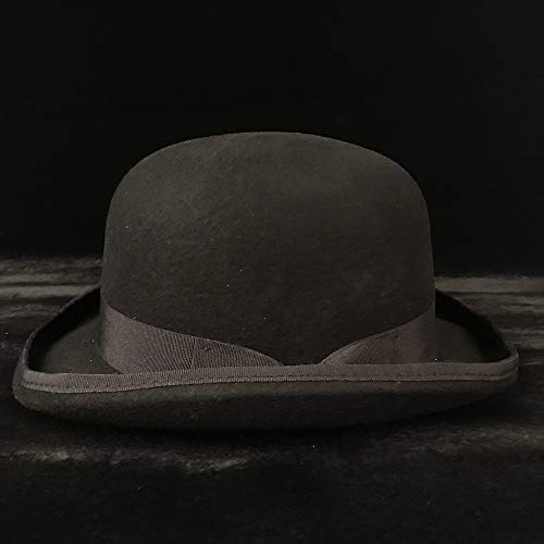 Retro, elegante, moda, clásico bombín 100% Lana del hongo for hombres de las mujeres de la bóveda del sombrero de Fedora de Cosplay Topper del sombrero de copa del sombrero el Billycock hecho a mano e