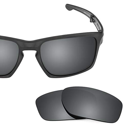 Revant Lentes de Repuesto Compatibles con Gafas de Sol Oakley Sliver F, Polarizados, Negro Cromado MirrorShield