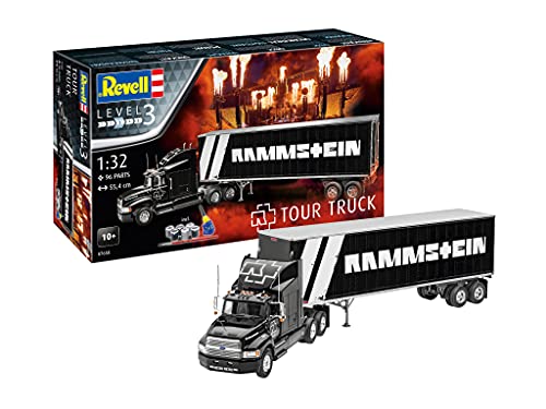 Revell-Geschenkset Tour Truck Rammstein Maqueta Fiel para Principiantes, Kit de iniciación con Accesorios básicos, Color Plateado (07658)