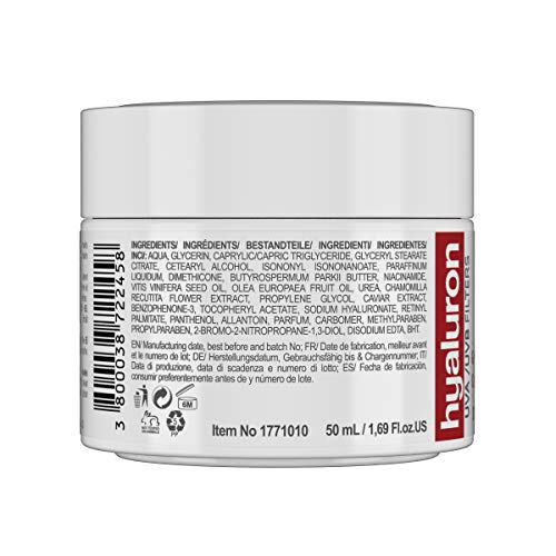 RevitaLAB Hyaluron Anti-Aging Day and Night Cream, Enriched with Retinol, Caviar and Red Grape for Ages 50 - 65, 50 ml