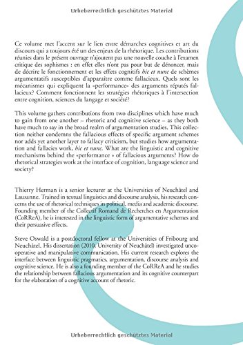 Rhétorique et cognition: Perspectives théoriques et stratégies persuasives: 112 (Sciences Pour La Communication)