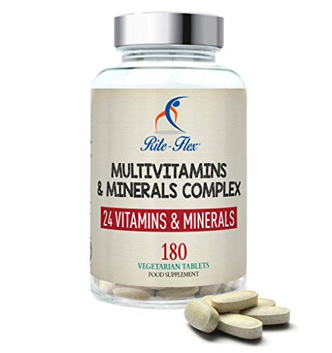 Rite-Flex, Complemento Alimenticio Multivitamínico y Multimineral con 24 nutrientes clave (180 Comprimidos)