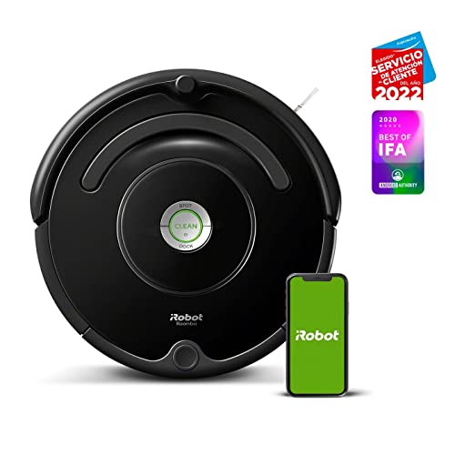 Robot aspirador con conexión Wi-Fi iRobot Roomba 671 - Tecnología Dirt Detect - Sistema de limpieza en tres fases - Sugerencias personalizadas - Compatible con tu asistente de voz