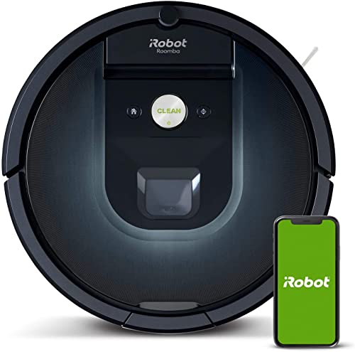 Robot aspirador Wi-Fi iRobot Roomba 981 - 2 cepillos goma multisuperficie - Mascotas - Recarga y reanuda - Sugerencias personalizadas - Compatible asistente voz y Coordinación Imprint - Más potencia