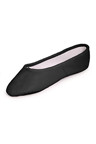 Roch Valley Split Sole Leather Shoes Zapatos de Ballet de Cuero con Suela Dividida, Niñas, Negro, 1.5 UK