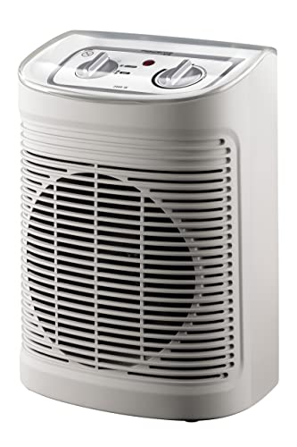 Rowenta Instant Comfort Aqua SO6510 - Calefactor Comfort Compact 2400W, apto para bañosfunción Silence, 2 velocidades, termostato mecánico función anti-heladas, ventilador aire frío, fácil transporte, blanco