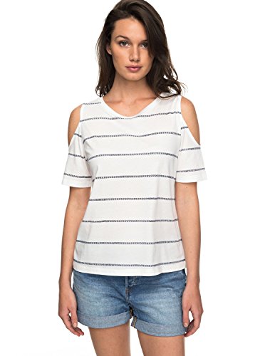 Roxy Uptown Sun Top de Hombros Descubiertos, Mujer, Blanco (Blanco/Negro/Combo), M