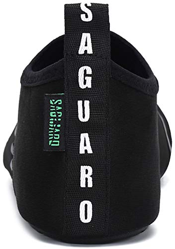 SAGUARO Escarpines Hombre Mujer para Buceo Snorkel Surf Natación Piscina Vela Mares Rocas Río Zapatos para Agua Calzado Playa Zapatillas Deportes Acuáticos(030 Noir, 38/39 EU)