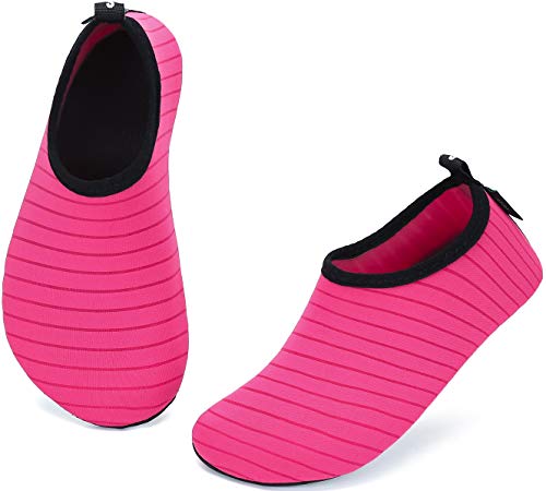 SAGUARO Escarpines Niño Niña Zapatillas para Agua Zapatos de Río Playa Calzado Deportes Acuáticos para Piscina Buceo Surf Natación Nadar Mares Vela Rocas(Rosa Caliente, 26/27 EU)