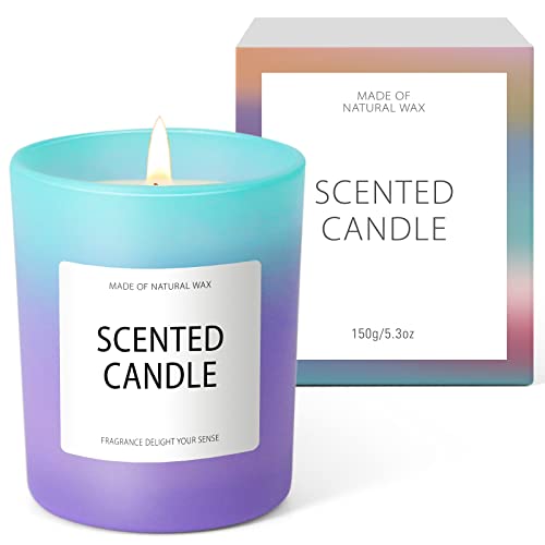 Scent-Hi Vela Perfumada, Aroma Marino, Cera de Soja Natural, Caja Regalo Para Baño, Casa, Decoración del Hogar, Vela de Lujo Regalo para Mujer