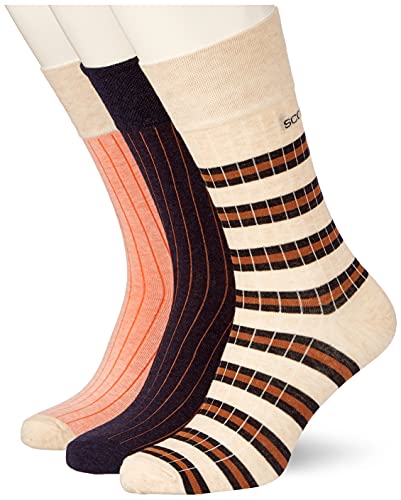 Scotch & Soda Gerippte Socken aus Baumwollmischung Calcetines, Combo A 0217, L para Hombre