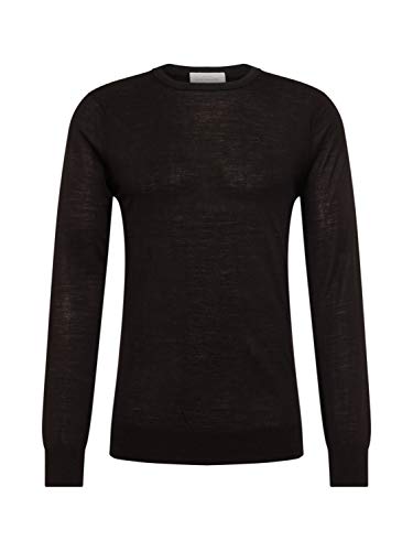 Scotch & Soda Merino Wool Knit suéter, Negro (Black 90), Small para Hombre